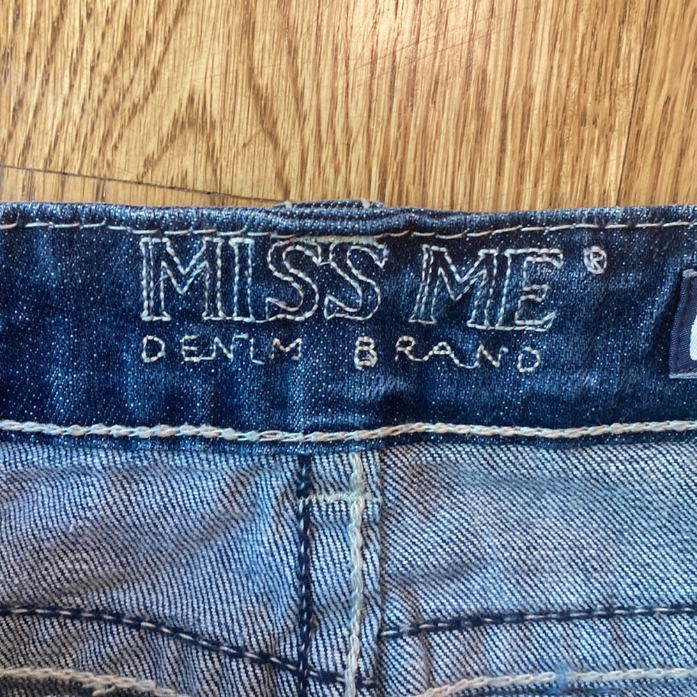 Miss Me distressed hem studded mini skirt size 29 JE105313 MK jean festival - Picture 5 of 9
